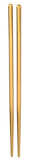 Spisepinner / Chopsticks i rustfritt stål - gull