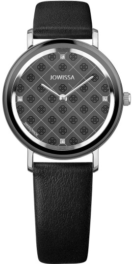 Jowissa Dameklokke J6.226.M AnWy Sort/Lær Ø31 mm Jowissa Dameklokke J6.226.M AnWy Sort/Lær Ø31 mm
