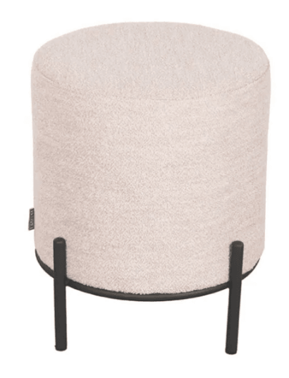 Trend Collection Troy Puff M Bouclé Natur – Ø41 x H48 cm Trend Collection Troy Puff M Bouclé Natur – Ø41 x H48 cm