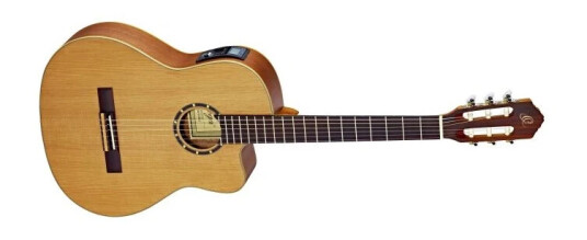 Ortega Guitars Ortega Rce131sn Klassisk Gitar 4/4 Med Mik, Slim Neck