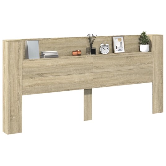  Hodegavl skap med LED sonoma eik 220x16,5x103,5 cm 8721012465909