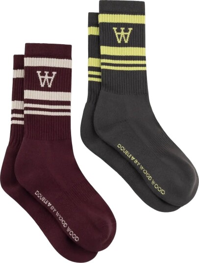 WOOD WOOD Wwryder 2 Pack Sock 25330 Burgundy 39 42