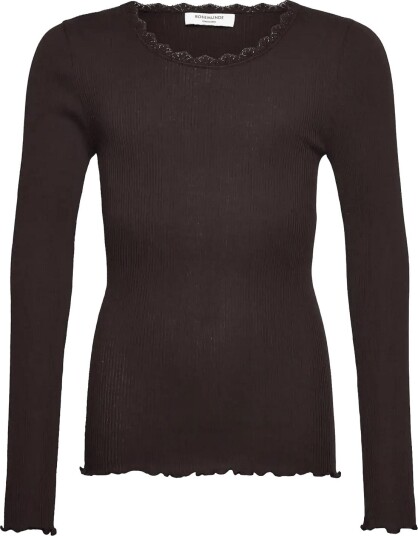 Rosemunde Kids Rkbalta Modal Ls Lace T Shirt   FUDGE   140