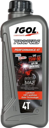 Motorsykkel motorolje IGOL Propuls Performance 4T 15W50 1L