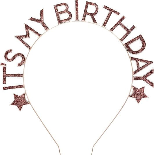 Club Green Hootyballoon Hårbøyle Happy Birthday Roségull i Metall One size HBMM379