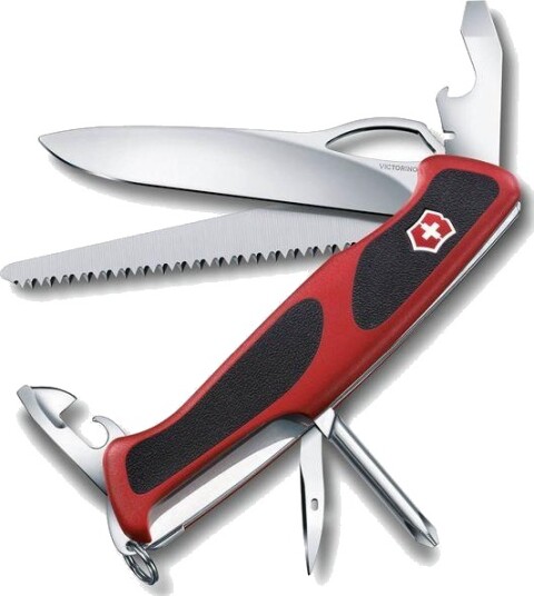 Victorinox Ranger Grip 130mm lommekniv med 12 funksjoner Rød Victorinox Ranger Grip 130mm lommekniv med 12 funksjoner Rød
