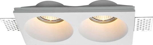 V Tac Dobbel GU10 downlight for gipsloft innsparkling Ekskl. lyskilde og sokkel hull: 195x105mm nedsenket