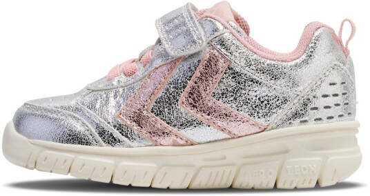 Hummel Crosslite Glitter Infant Sneakers, Silver, 22