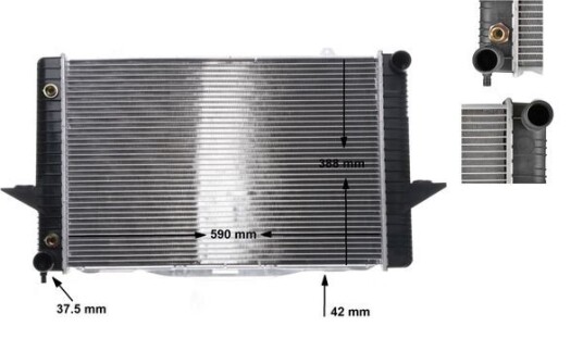Radiator MAHLE ORIGINAL CR 164 000S Radiator MAHLE ORIGINAL CR 164 000S