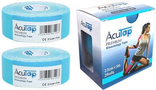 Åcutop Terapeutisk Tape Blå 2,5cmx5 m, 2 ruller
