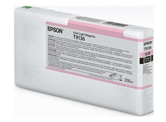 Epson T9136 - vivid light magenta - original - ink cartridge - Blekkpatron Vivid light magenta Epson T9136 - vivid light magenta - original - ink cartridge - Blekkpatron Vivid light magenta