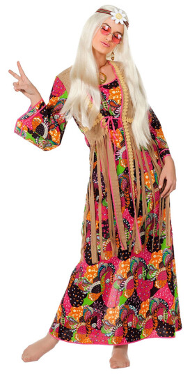 Wilbers &: Wilbers Hippie Lang Kjole Karnevalskostyme Small Wilbers &: Wilbers Hippie Lang Kjole Karnevalskostyme Small