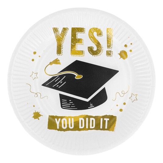 Papptallerken Yes You Did It   8 pakning