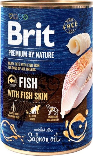 Brit Premium By Nature Fisk Med Fiskehud Hundemat 6 X 400 G