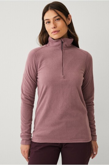 Áhkká Fleecetrøye Fleece Basic Half Zip W Lilla