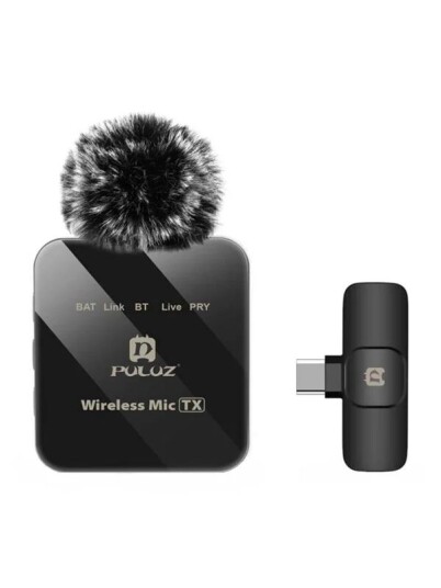Puluz Wireless Lavalier Microphone PU648B (USB C) Puluz Wireless Lavalier Microphone PU648B (USB C)