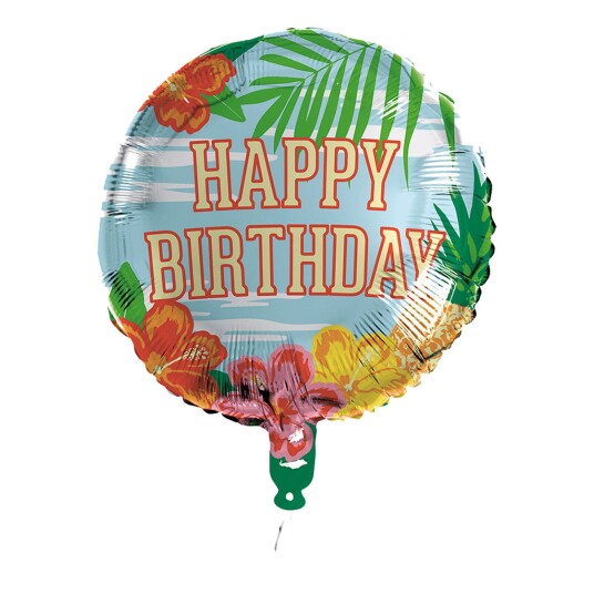 Boland Party Partners Folieballong Happy Birthday Paradise - 1-pakning