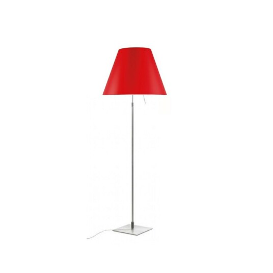 Luceplan - Costanza Gulvlampe m/Dimmer Alu/Primary Red