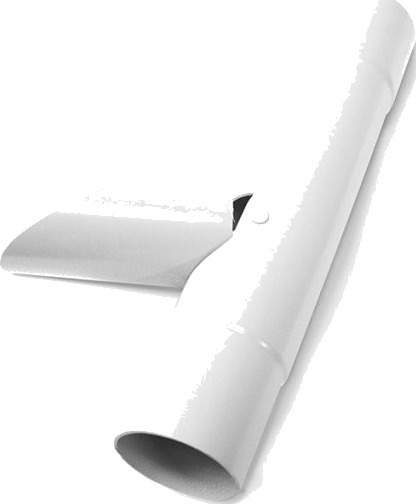 Plastmo vannavviser med klaff, Ø110 mm, hvit