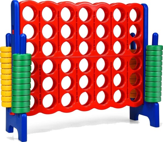 Northix Connect Four Game 4 Wins Board sett fire på rad med 42 Jumbo-ringer SP37158BL