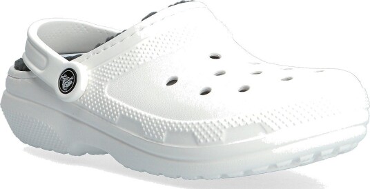 Crocs Classic Lined Clog WHITE/GREY 45/46 Crocs Classic Lined Clog WHITE/GREY 45/46