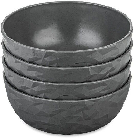Koziol Club bolle Ø16,2 cm 4 pakning biocirkulær termoplast Nature ash grey