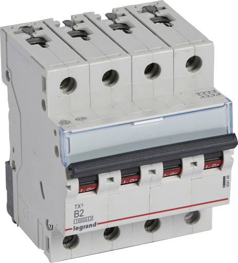 Legrand TX³ MCB automatsikring B2 4P 4M 10/10kA