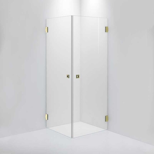 INR Iconic Nordic Rooms Dusjhjørne ARC 12 Original Brushed Brass / 80x80cm Klart Glass INR Iconic Nordic Rooms Dusjhjørne ARC 12 Original Brushed Brass / 80x80cm Klart Glass