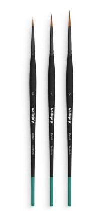 Brush Design Set Synthetic Hair Sizes 0 1 2