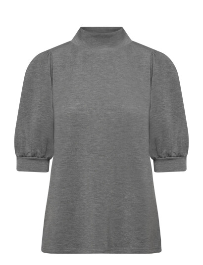 My Essential Wardrobe 21 The Puff Blouse - Grey - XS
