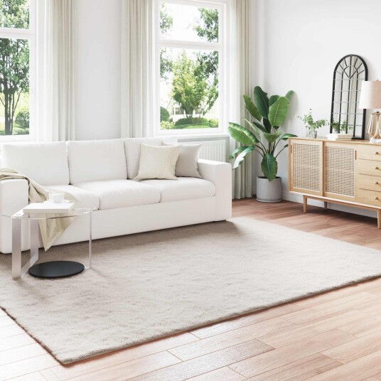 Kunstpels Kanin Teppe Olite Beige 200 x 280 cm Polyester