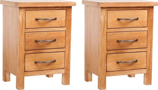  Nattbord 2 stk 40x30x54 cm heltre eik