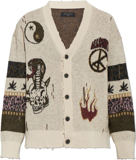 AllSaints, Herre, Strikkevarer, Grå, XS,