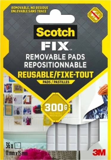 Scotch 7100263372 Monteringspute Hvit Innendørs 0,3 Kg 11 Mm 15 Mm Scotch 7100263372 Monteringspute Hvit Innendørs 0,3 Kg 11 Mm 15 Mm