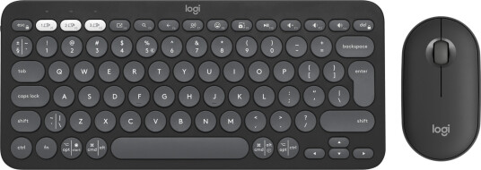 Logitech Pebble 2 Trådløs Tastatur og Mus Kombo med QWERTY Layout - Grafitt