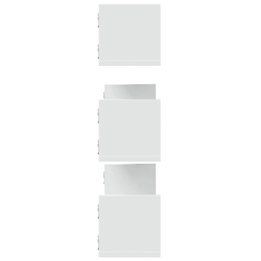  Vegghyller 3 stk hvit 80x18x18 cm konstruert tre 8721158361554