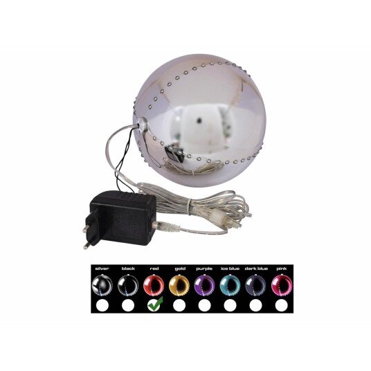Europalms Led Snøball 15cm, Rød Europalms Led Snøball 15cm, Rød