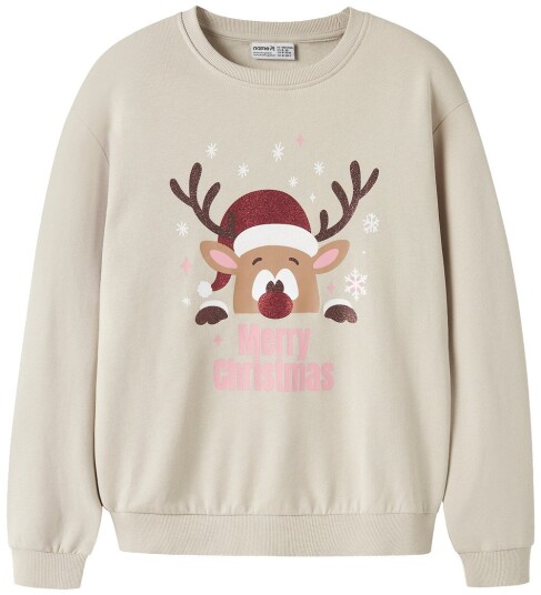 Name It Collegegenser   NkfVertrud   Peyote/Reinsdyr   Name It   6 år (116)   Collegegenser Beige Rosa