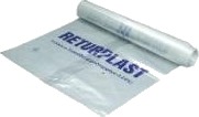 Knudesæk 200Liter B850xl1600mm 56My Returplast Transparent,10 Stk/Rl 10 Stk.