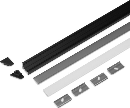 Topmet 2m sett CORNER10.V2 + C CLICK Svart anodisert Topmet 2m sett CORNER10.V2 + C CLICK Svart anodisert