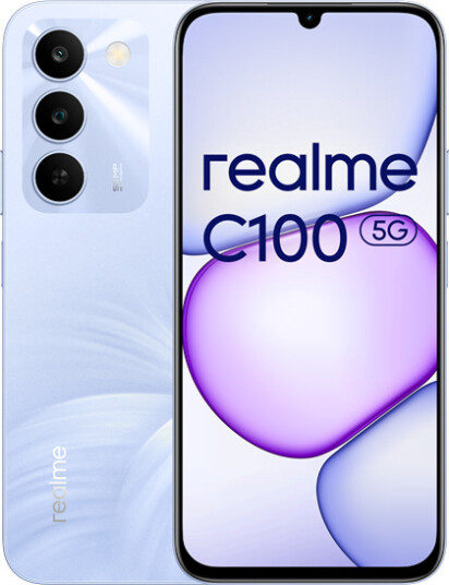 Realme C100 5G smarttelefon - 6,8" IPS-skjerm, 4GB RAM, 128GB - Blooming Purple