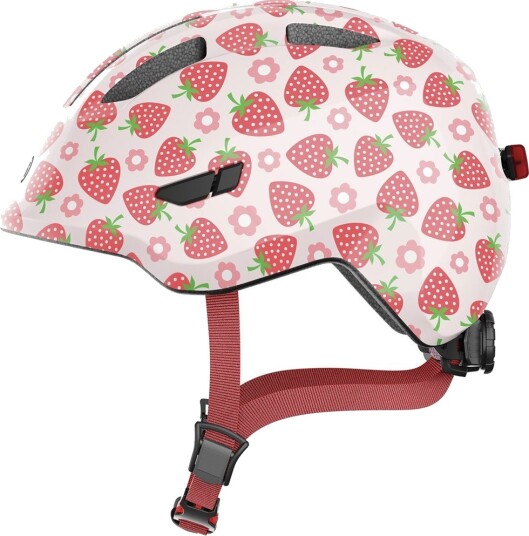 ABUS Smiley Led Hjelm, Rose Strawberry, 45-50 ABUS Smiley Led Hjelm, Rose Strawberry, 45-50