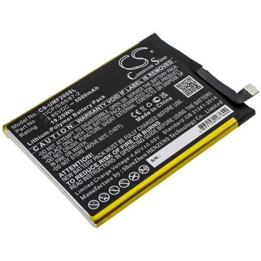UMIDIGI F2 batteri (5000 mAh 3.8 V, Sort) UMIDIGI F2 batteri (5000 mAh 3.8 V, Sort)