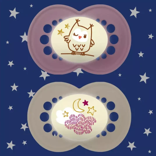 MAM Night Silk Teat Rosa 6 mnd+ 2 stk. MAM Night Silk Teat Rosa 6 mnd+ 2 stk.