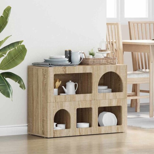 Serviesskap Sonoma eik 80,5 x 35 x 59 cm Konstruert tre