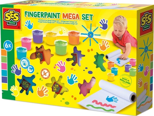 SES Creative Fingermaling Mega Sett 6X110Ml SES Creative Fingermaling Mega Sett 6X110Ml