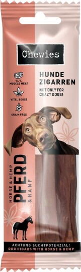 Chewies Hundesigarer Hest & Hamp 75 G