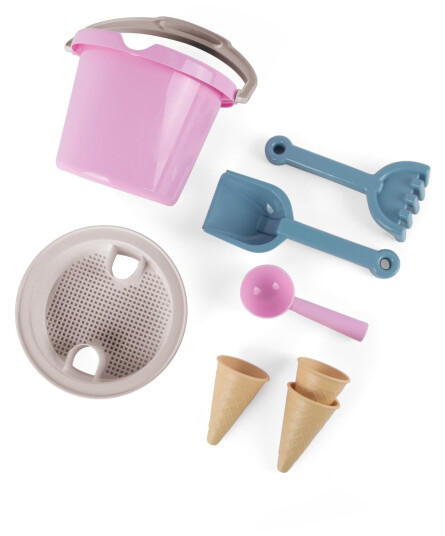 Dantoy Bucket set w. Ice cream cones Pink 4801 Dantoy Bucket set w. Ice cream cones Pink 4801