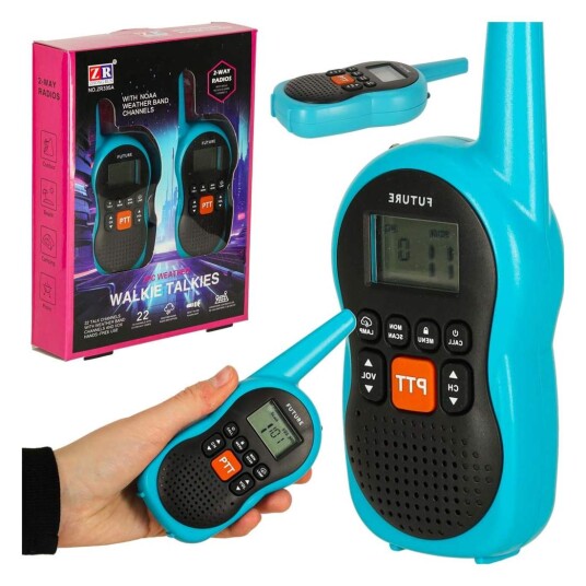 Walkie talkie walkie talkies for barn 3km rekkevidde sett med 2 stk.