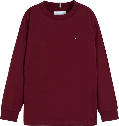 Tommy Hilfiger Essential T Shirt Ls BURGUNDY 164 Tommy Hilfiger Essential T Shirt Ls BURGUNDY 164